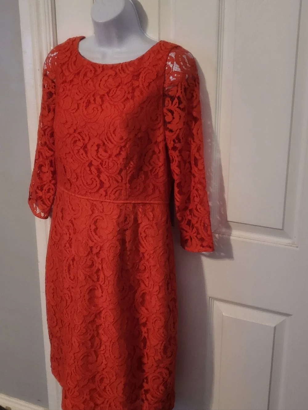 J. Crew Lace 3/4 Sleeve Sheath Dress